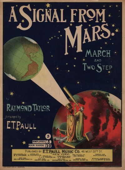 Et signal fra Mars (farvelitografi) af American School