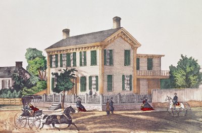 Abraham Lincolns (1809-65) Bopæl af American School
