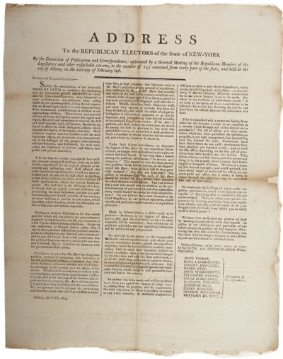 Tale til de republikanske vælgere i staten New York, 6. april 1804 af American School