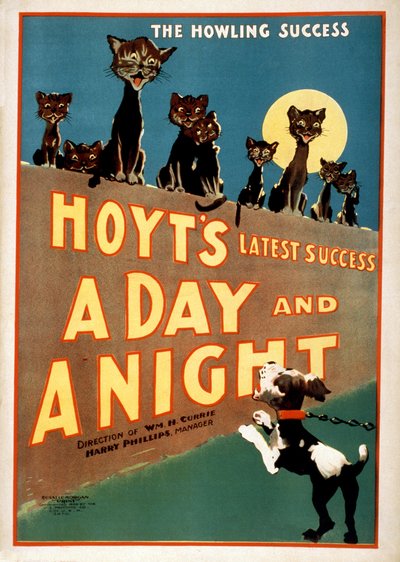 Annonce for Charles Hoyts A Day and a Night, udgivet i 1899 af American School