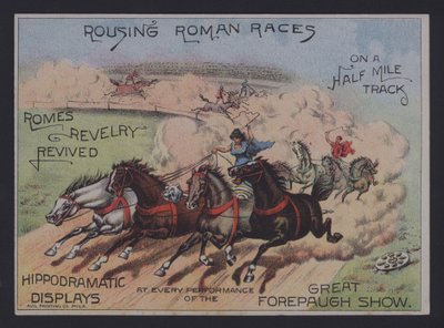 Annonce for Great Forepaugh Show (farve litho) af American School