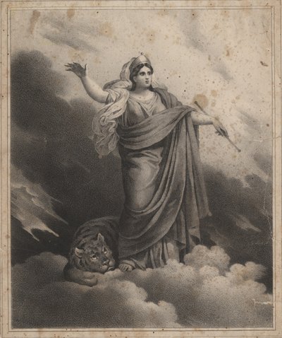 Allegorisk figur (litho) af American School