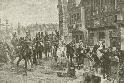 Alvas sidste tur gennem Amsterdam, fra maleriet af Chas Rochussen af American School