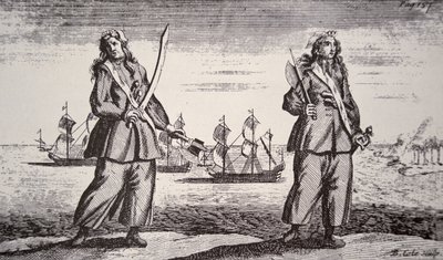 Anne Bonny og Mary Read (gravering) af American School