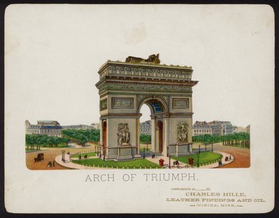 Arc de Triomphe, Paris, Frankrig (chromolitho) af American School