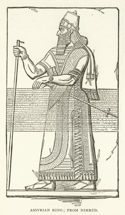 assyrisk konge; fra Nimrud af American School