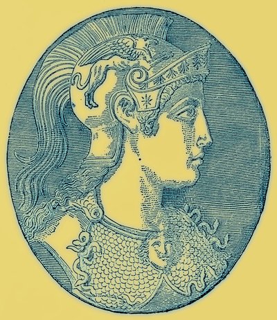 Athene, illustration fra History of Greece af Victor Duruy, udgivet 1890 (digitalt forbedret billede) af American School