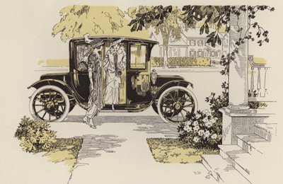 Stregillustrationer af biler, før 1. verdenskrig (litografi) af American School