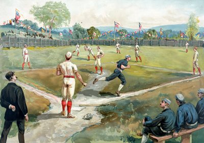 Baseballkamp i 1891 New York af American School