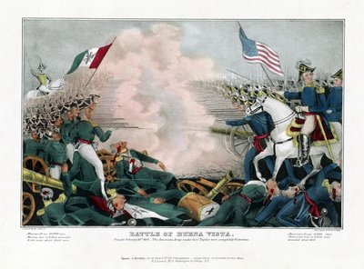 Slaget ved Buena Vista, udkæmpet den 23. februar 1847, var den amerikanske hær under Gen"l Taylor fuldstændig sejrrig af American School