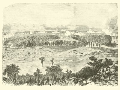 Slaget ved Gettysburg, Summit of Little Round Top, 2. juli, juli 1863 af American School