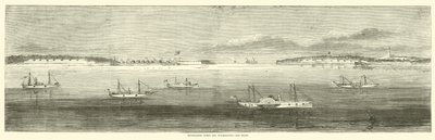 Blokerende flåde ud for Wilmington, Old Inlet, oktober 1864 af American School