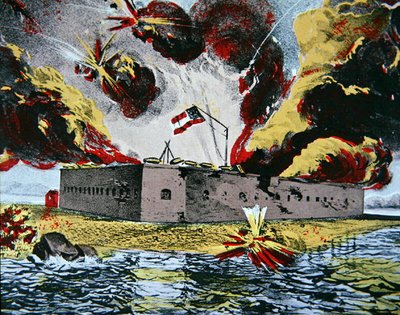 Bombardement af Fort Pulaski, Cockspur Island, Georgia af American School