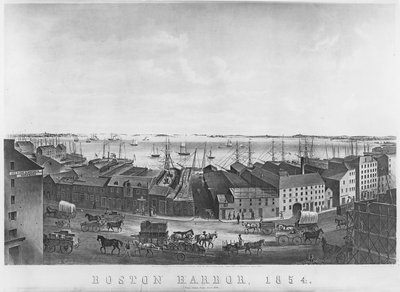 Boston Havn, 1854 af American School
