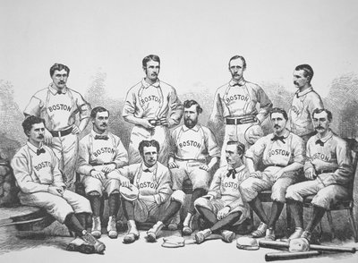 Boston Red Sox, de nationale mestre i 1874 (gravering) af American School