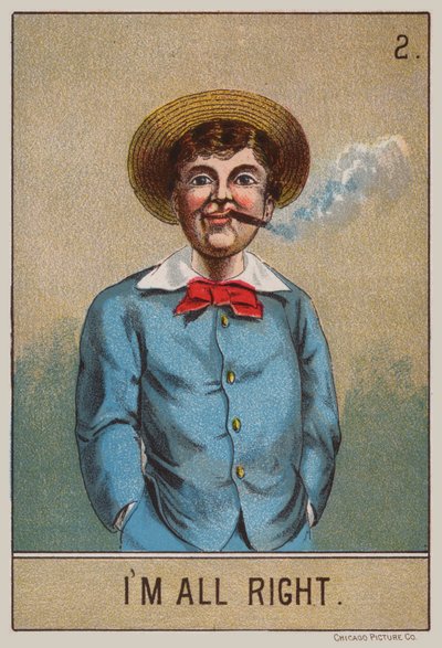 Dreng ryger (farve litho) af American School
