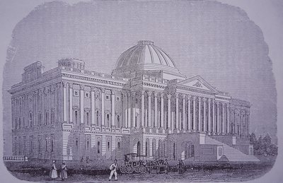 Capitol Building, Washington DC, USA, ca. 1848 (gravering) af American School