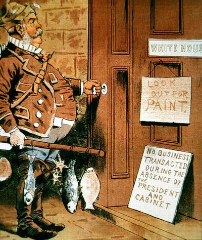 Tegneserie af præsident Chester A. Arthur fra magasinet 