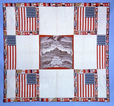 Centennial quilt, Massachusetts, 1876 (bomuld) af American School