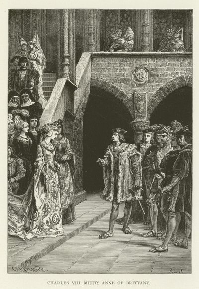 Charles VIII møder Anne af Bretagne af American School