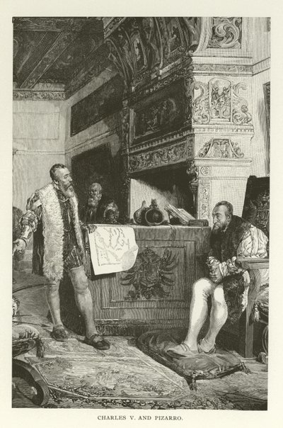 Charles V og Pizarro af American School