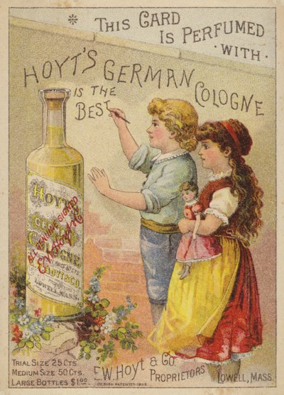 Børn med Cologne flaske af American School