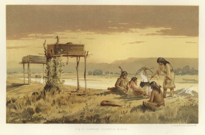 Chippewa stilladsbegravelse af American School