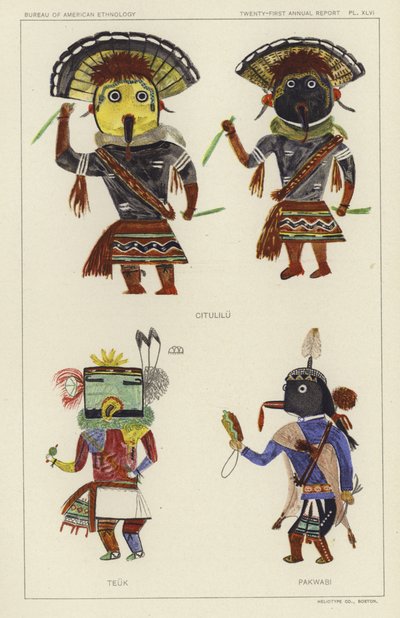 Citulilu, Teuk, Pakwabi (farvelitografi) af American School
