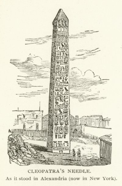 Cleopatras Needle, som den stod i Alexandria, nu i New York af American School