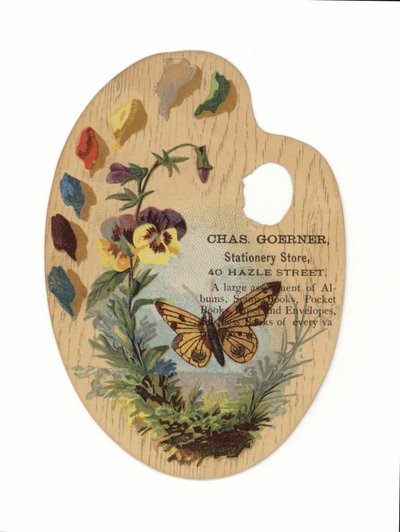 Farverig kunstnerpalette af American School