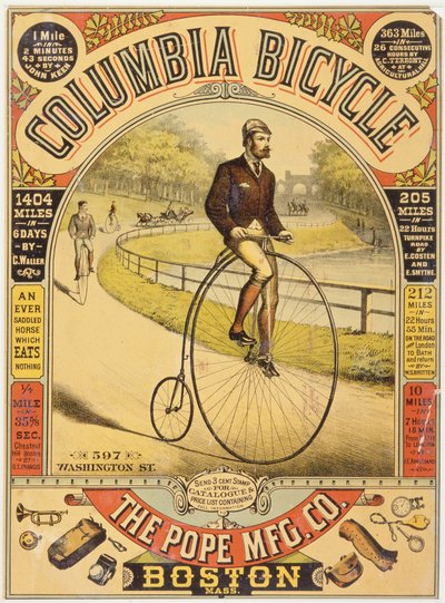 Columbia cykelannonce, ca. 1890