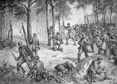 Konfødererede angreb i slaget ved Gettysburg af American School