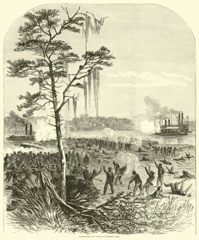 Konfødererede landangreb på Porters flåde, april 1864 af American School
