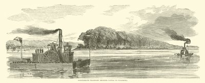 Konfødereret transport, der bringer kvæg til Vicksburg, februar 1863 af American School