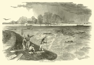 Sprække på Nedre Mississippi, 1862 af American School