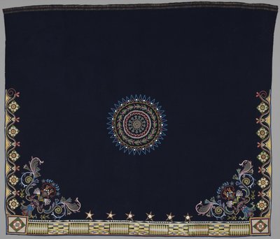 Dansetæppe, Anishinabe, Dakota, ca. 1840-50 (uld, silke og perler) af American School