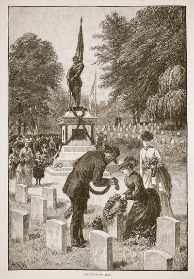 Dekoration Day, fra en bog pub. 1896 af American School