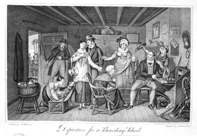 Afgang til en kostskole, fra Analectic Magazine, v.2., 1820 af American School
