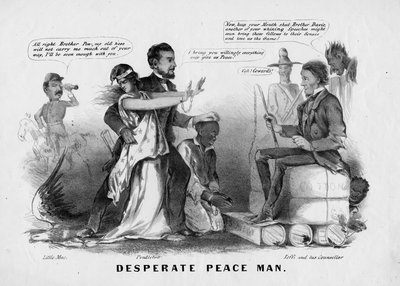 Desperate peace man, udgivet af Currier & Ives, New York, ca. 1866 af American School