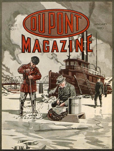 DuPont Dynamite, forside af DuPont Magazine, januar 1920 af American School