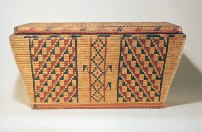 Eastern Woodlands geometrisk kurv (vævet fiber) af American School