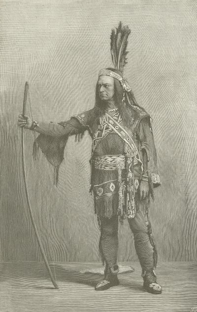Edwin Forrest, American actor, as Metamora  af American School