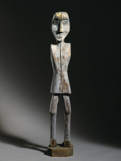 Billedefigur, Chippewa, slutningen af det 19. århundrede (træ, jernsøm og pigment) af American School