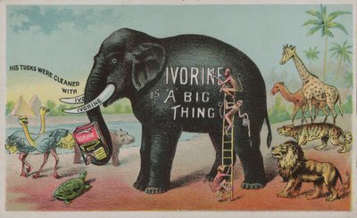 Elefant reklame Ivorine sæbe af American School