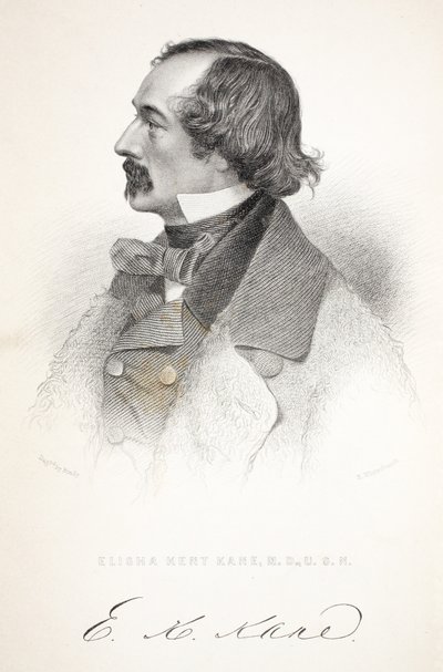 Elisha Kent Kane, illustration fra The second Grinnell Expedition in Search of Sir John Franklin..., 1856 af American School