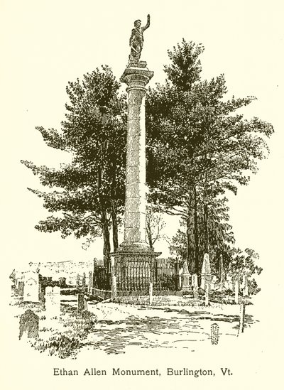 Ethan Allen Monument, Burlington, Vt af American School