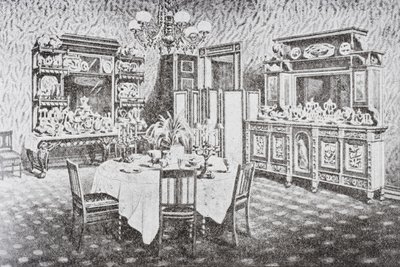 Familiespisestue i Det Hvide Hus i 1890