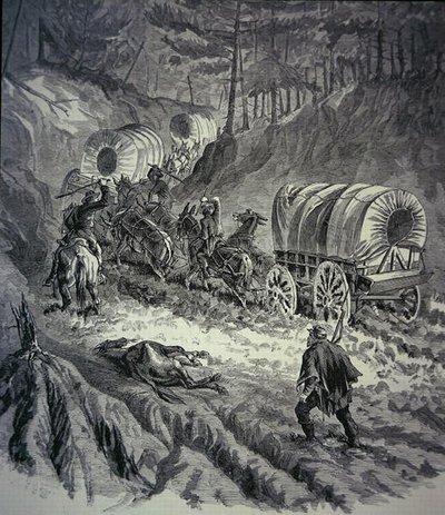Federal Bagage Train (litho) af American School
