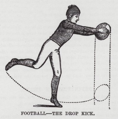 Fodbold, faldsparket (gravering) af American School
