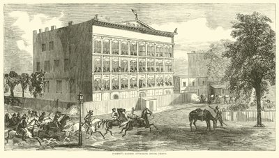 Forrests raiders angriber Irving Prison, august 1864 af American School